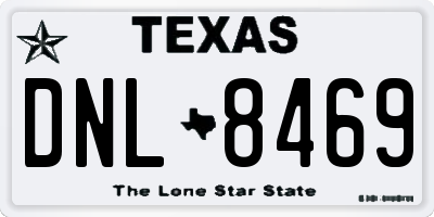 TX license plate DNL8469