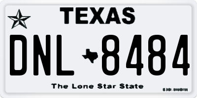 TX license plate DNL8484