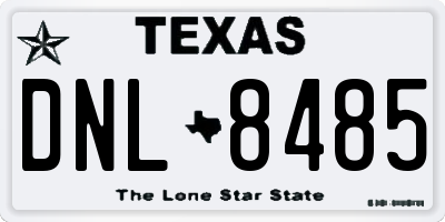 TX license plate DNL8485