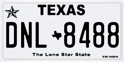 TX license plate DNL8488