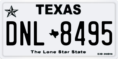 TX license plate DNL8495
