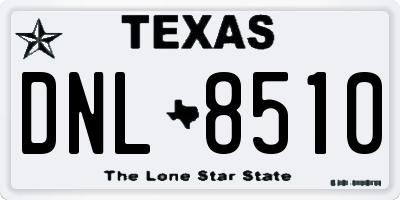 TX license plate DNL8510
