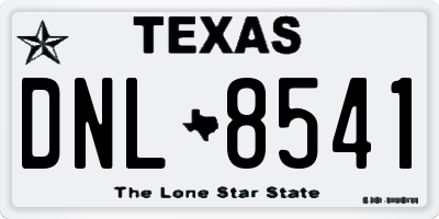 TX license plate DNL8541