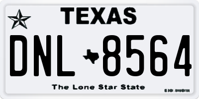 TX license plate DNL8564