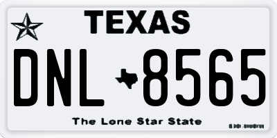 TX license plate DNL8565