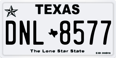 TX license plate DNL8577