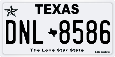 TX license plate DNL8586