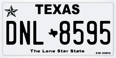 TX license plate DNL8595