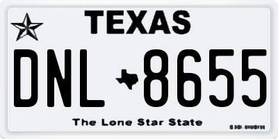 TX license plate DNL8655
