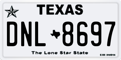 TX license plate DNL8697