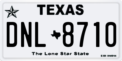 TX license plate DNL8710