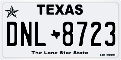 TX license plate DNL8723