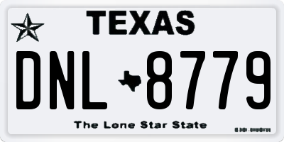 TX license plate DNL8779