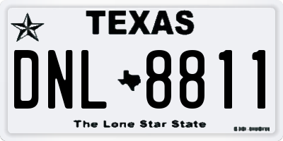 TX license plate DNL8811