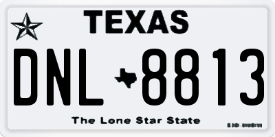 TX license plate DNL8813
