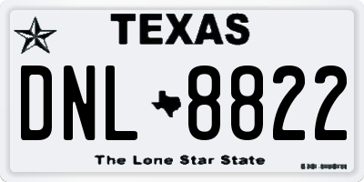 TX license plate DNL8822