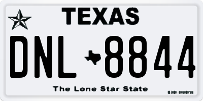 TX license plate DNL8844