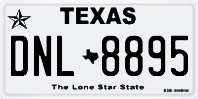 TX license plate DNL8895