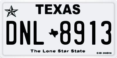 TX license plate DNL8913