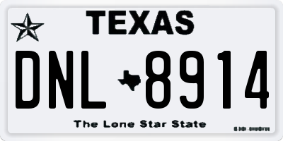TX license plate DNL8914