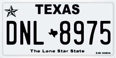 TX license plate DNL8975