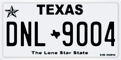 TX license plate DNL9004
