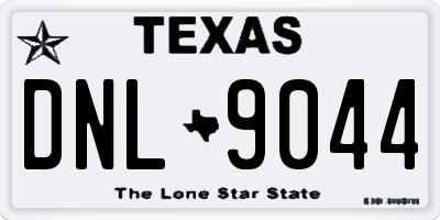 TX license plate DNL9044