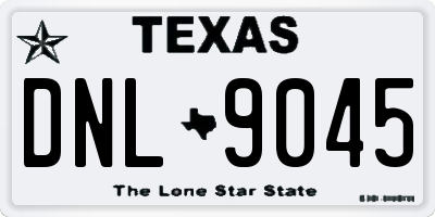 TX license plate DNL9045
