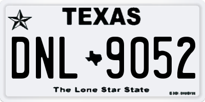 TX license plate DNL9052