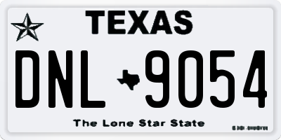 TX license plate DNL9054