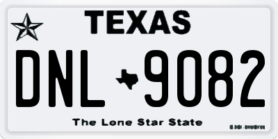 TX license plate DNL9082