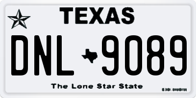 TX license plate DNL9089