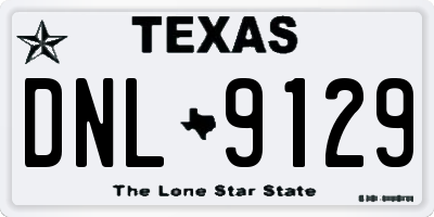 TX license plate DNL9129