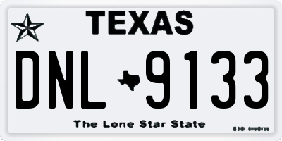 TX license plate DNL9133