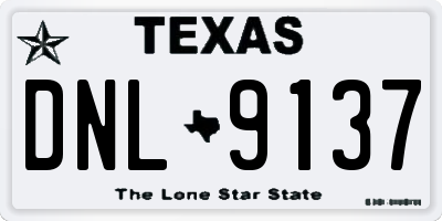 TX license plate DNL9137