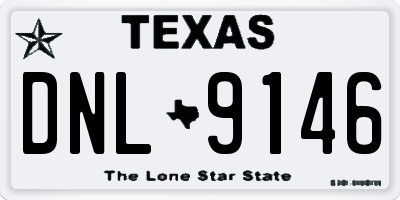TX license plate DNL9146