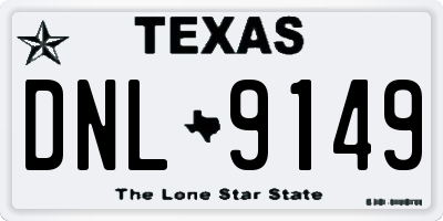 TX license plate DNL9149