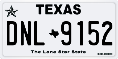 TX license plate DNL9152