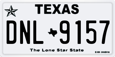 TX license plate DNL9157