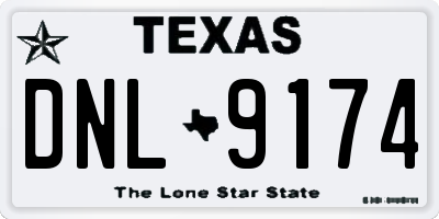 TX license plate DNL9174