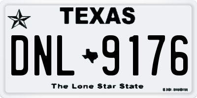 TX license plate DNL9176
