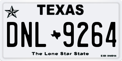 TX license plate DNL9264