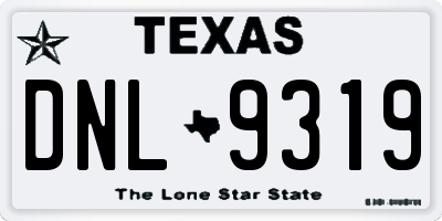 TX license plate DNL9319