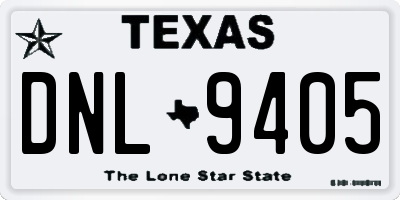 TX license plate DNL9405