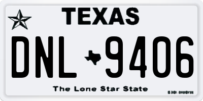 TX license plate DNL9406
