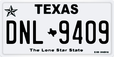 TX license plate DNL9409