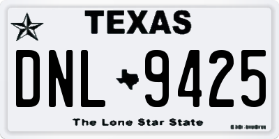 TX license plate DNL9425