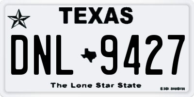 TX license plate DNL9427