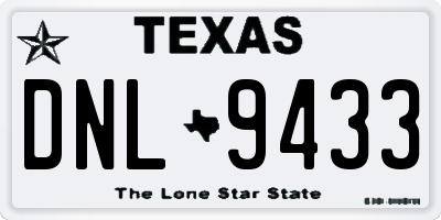 TX license plate DNL9433