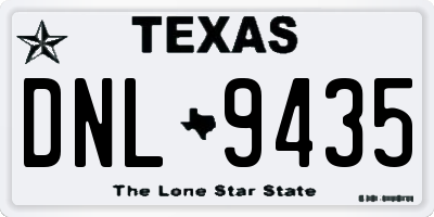 TX license plate DNL9435